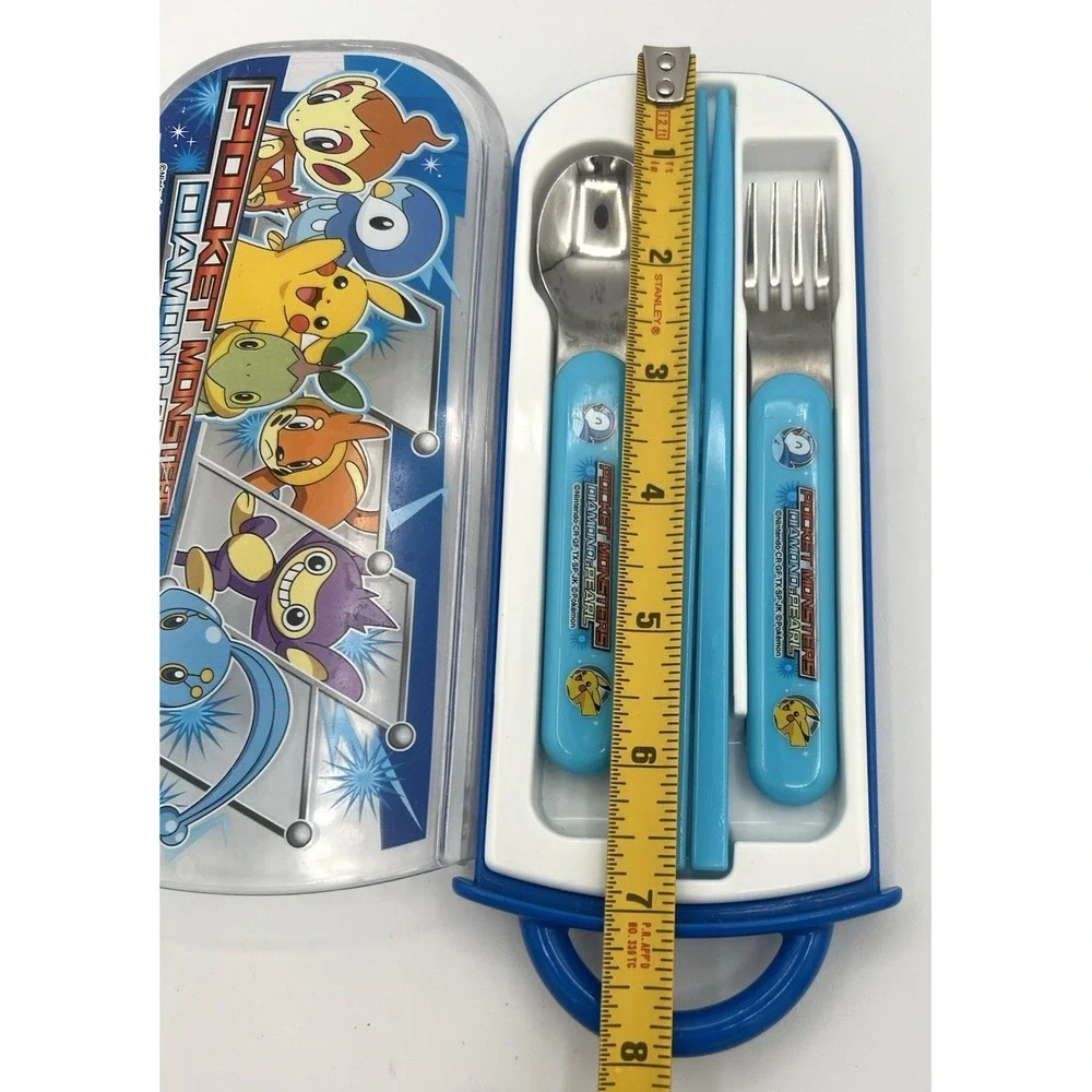 Pokemon Diamond &‎ Pearl Pocket Monsters Bento Utensil Set w/ Chopsticks Japan